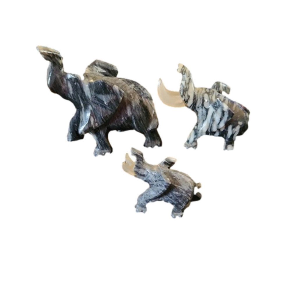 Vintage set of 3 Elephants